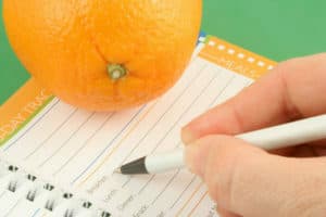 Jurnal de dietă cu planificare și notițe despre beneficii